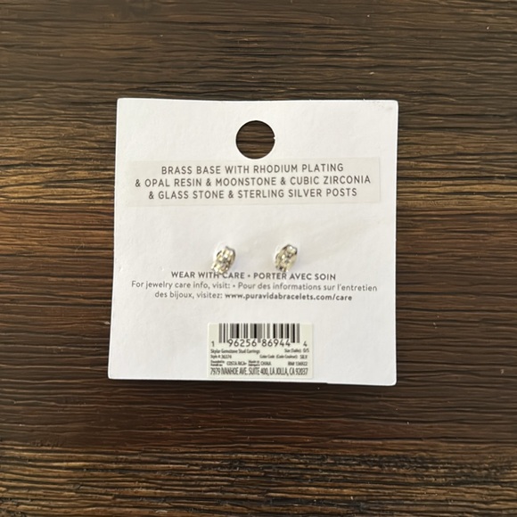Pura Vida Skylar Gemstone Stud Earrings NWT - Picture 3 of 7